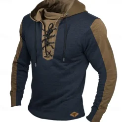 Sale OUKU Men's Cow Hoodies Fashion Cool Long Sleeve Hooded Black White Drawstring Fall Winter Designer