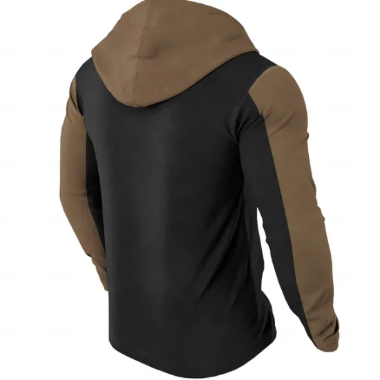 Sale OUKU Men's Cow Hoodies Fashion Cool Long Sleeve Hooded Black White Drawstring Fall Winter Designer