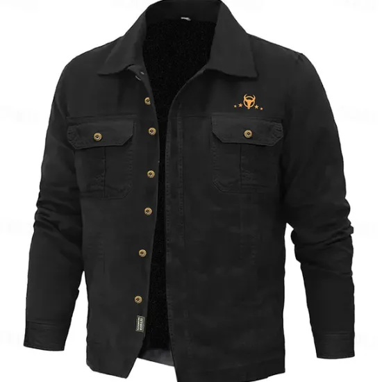 Best OUKU Men's Cow Print Work Shirt Western Shirt Cargo Shirt Long Sleeve Casual Sports & Outdoor Going out Fall Winter Turndown Print Black Army Green