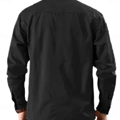 Best OUKU Men's Cow Print Work Shirt Western Shirt Cargo Shirt Long Sleeve Casual Sports & Outdoor Going out Fall Winter Turndown Print Black Army Green
