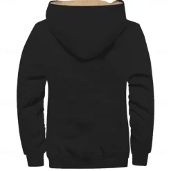 Hot OUKU Men's Cowboy Fleece Hoodies Fashion Cool Long Sleeve Hooded Holiday Streetwear Black Brown Zipper Pocket Fall Winter Designer