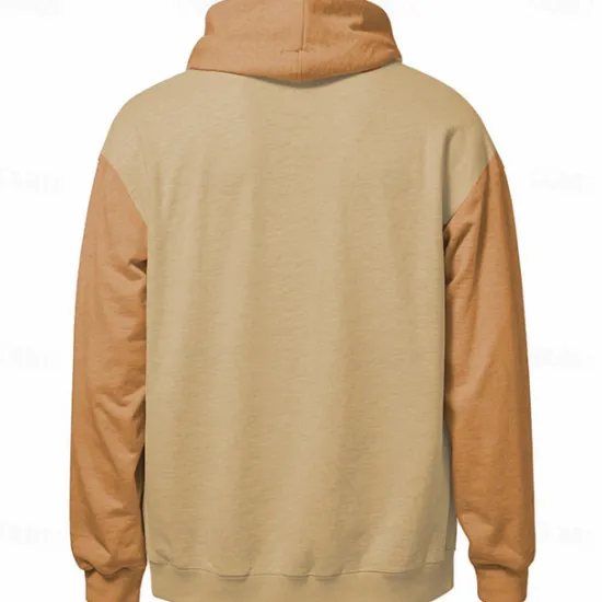 Online OUKU Men's Cowboy Hoodie Hoodies Sweatshirt Fashion Cowboy Long Sleeve Crew Neck Light Brown Blue Fall Winter Designer