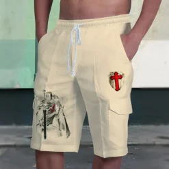 Outlet OUKU Men's Cross Halloween Costumes Shorts Mid Waist Vacation Fashion Streetwear Outdoor Casual Holiday Side Pockets Drawstring Designer Clothing Apparel