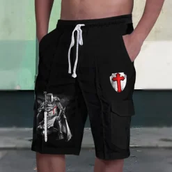 Outlet OUKU Men's Cross Halloween Costumes Shorts Mid Waist Vacation Fashion Streetwear Outdoor Casual Holiday Side Pockets Drawstring Designer Clothing Apparel