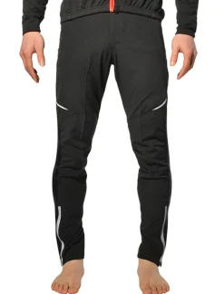 OUKU Men's Cycling Pants Hiking Bike Pants Trousers Outdoor Reflective Strips Bike Bottoms Windproof Breathable Moisture Wicking Quick Dry Anatomic Design Camping Fishing Mountain MTB Road Bike Black