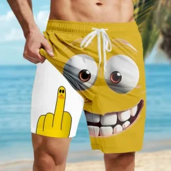 Online OUKU Men's 3D Cartoon Funny Duck Lined Shorts 2 in 1 Board Shorts Swim Shorts Mid Waist Hawaiian Holiday Side Pockets With Compression Liner Elastic Drawstring Waist Designer Clothing Apparel