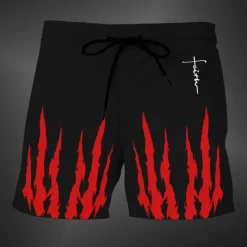 OUKU Men's 3D Print Scratches Halloween Costumes Swim Trunks Swim Shorts Board Shorts Mid Waist Fashion Streetwear Designer Casual Daily Holiday Pocket Elastic Waist 3D Print Designer Clothing Apparel
