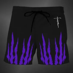 OUKU Men's 3D Print Scratches Halloween Costumes Swim Trunks Swim Shorts Board Shorts Mid Waist Fashion Streetwear Designer Casual Daily Holiday Pocket Elastic Waist 3D Print Designer Clothing Apparel