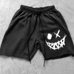 Discount OUKU Men's 3D Print Smile Face Shorts Summer Shorts Casual Shorts Mid Waist Fashion Streetwear Designer Casual Daily Holiday Pocket Drawstring Elastic Waist Designer Clothing Apparel