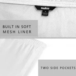 Online OUKU Men's Daisy Floral Print Flowers Swim Trunks Swim Shorts Board Shorts Mid Waist Hawaiian Casual Vacation Holiday Beach Wear Side Pockets Mesh Lining Elastic Drawstring Waist Designer Clothing Apparel White
