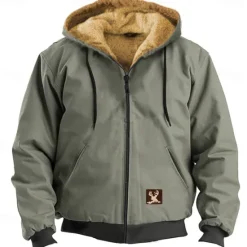 Clearance OUKU Men's Deer Fleece Hoodies Sweatshirt Fashion Ethnic Long Sleeve Hooded Vacation Sports Outdoor Streetwear Brown Green Drawstring Fall Winter Designer