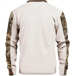 Online OUKU Men's Deer Sweatshirt Sweatshirt Zip Sweatshirt Long Sleeve Sweatshirt Stand Collar Zip Fashion Daily Simple Print Vacation Holiday Going out Pocket Front Zipper Winter