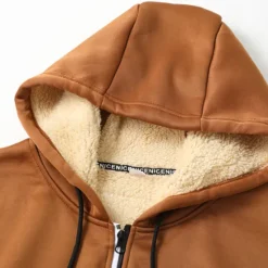 Clearance OUKU Men's Double Layer Fleece Hooded Jacket Sweat Jacket Black White Wine Army Green Navy Blue Hooded Solid Color Zipper Cool Casual Essential Winter Clothing Apparel Hoodies Sweatshirts Long