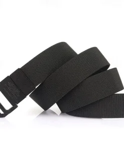 OUKU Men's Double-ring Buckle Belt Waist Belt Black Kakhi Alloy Durable Adjustable Plain Outdoor Daily