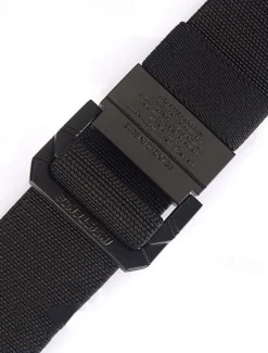 OUKU Men's Double-ring Buckle Belt Waist Belt Black Kakhi Alloy Durable Adjustable Plain Outdoor Daily