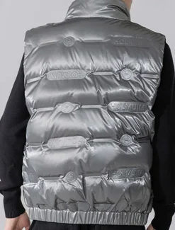 Clearance OUKU Men's Down Vest Puffer Vest Vest Gilet Quilted Vest Daily Date Vacation Fashion Casual Fall & Winter Pocket Polyester Duckdown Warm Comfortable Solid Color Zipper Stand Collar Regular Fit Black Gray