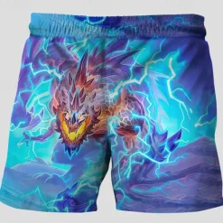 New OUKU Men's Dragon Swim Trunks Swim Shorts Board Shorts Mid Waist Vacation Hawaiian Holiday Vacation Holiday Beach Drawstring with Mesh lining Elastic Waist Designer Clothing Apparel