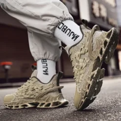 Outlet OUKU Men's Dragon-Themed Lightweight Athletic Sneakers – Unique Sculpted Sole Design, Breathable and Comfortable Running Shoes for Sports and Street Style