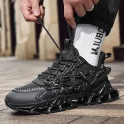 Outlet OUKU Men's Dragon-Themed Lightweight Athletic Sneakers – Unique Sculpted Sole Design, Breathable and Comfortable Running Shoes for Sports and Street Style