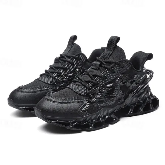 Outlet OUKU Men's Dragon-Themed Lightweight Athletic Sneakers – Unique Sculpted Sole Design, Breathable and Comfortable Running Shoes for Sports and Street Style