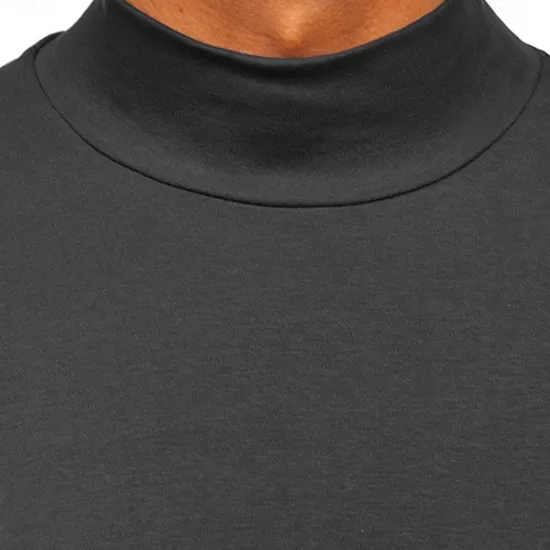 Outlet OUKU Men's Dralon Mock Turtleneck T shirt Tee Turtleneck shirt Tee Top Long Sleeve Shirt Plain Turtleneck Street Vacation Long Sleeve Soft Clothing Apparel Fashion Designer Basic
