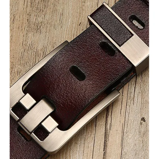 Outlet OUKU Men's Dress Belt Leather Belt Ratchet Belt Black Brown Alloy Retro Traditional Plain Daily Wear Going out Weekend