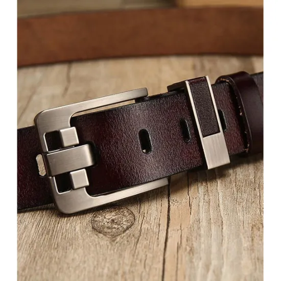 Outlet OUKU Men's Dress Belt Leather Belt Ratchet Belt Black Brown Alloy Retro Traditional Plain Daily Wear Going out Weekend