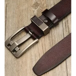 Outlet OUKU Men's Dress Belt Leather Belt Ratchet Belt Black Brown Alloy Retro Traditional Plain Daily Wear Going out Weekend