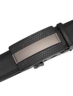 Sale OUKU Men's Dress Belt Leather Belt Ratchet Belt Black Brown Cowhide Alloy Fashion Plain Daily Wear Going out Weekend