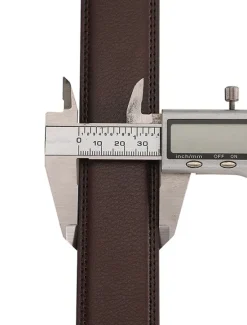 Sale OUKU Men's Dress Belt Leather Belt Ratchet Belt Black Brown Cowhide Alloy Fashion Plain Daily Wear Going out Weekend