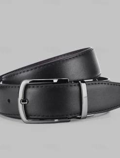 New OUKU Men's Dress Belt Retro Casual Leather Belt Double-Sided Ratchet Belt Cowhide Alloy Pin Buckle Belt Stylish Gentleman Black