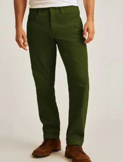 Outlet OUKU Men's Dress Pants Corduroy Pants Trousers Suit Pants Pocket Plain Comfort Soft Full Length Outdoor Business Daily Fashion Streetwear ArmyGreen White