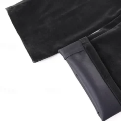 Best OUKU Men's Dress Pants Corduroy Pants Trousers Chinos Buttons Pocket Plain Comfort Wearable Formal Party Work Fashion Classic Style Black Wine Micro-elastic