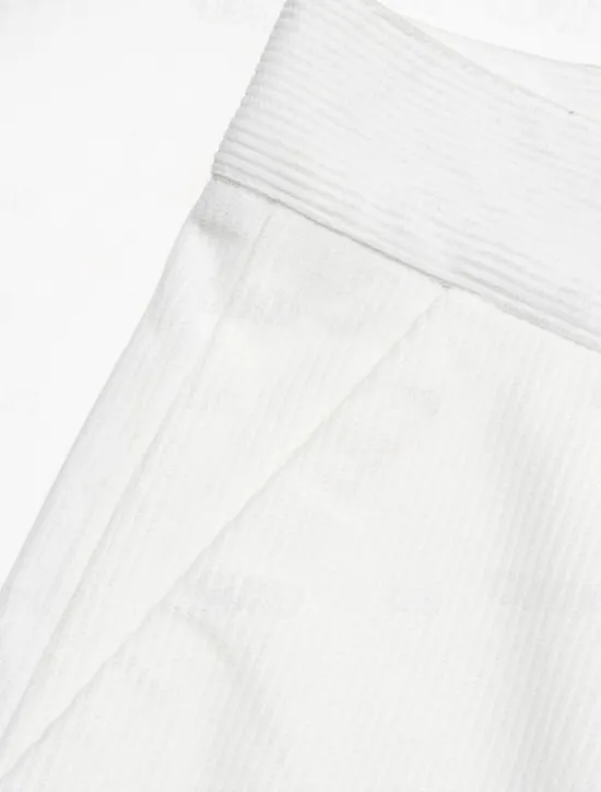 Hot OUKU Men's Dress Pants Corduroy Pants Flared Pants Bell Bottom Trousers Pocket Plain Comfort Business Daily Holiday Fashion Chic & Modern White Brown