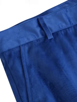Outlet OUKU Men's Dress Pants Flared Pants Trousers Velvet Pants Pocket Plain Comfort Breathable Outdoor Daily Going out Fashion Casual Blue Green