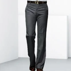 Discount OUKU Men's Dress Pants Flared Pants Bell Bottom Trousers Pocket Straight Leg Solid Colored Comfort Wedding Office Business Streetwear Retro Black White Micro-elastic