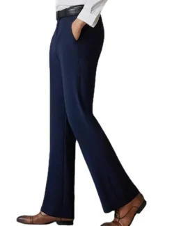 Online OUKU Men's Dress Pants Flared Pants Trousers Suit Pants Pocket Plain Comfort Breathable Outdoor Daily Going out Fashion Casual Black White