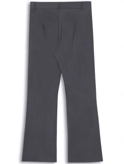 Online OUKU Men's Dress Pants Flared Pants Trousers Suit Pants Pocket Plain Comfort Breathable Full Length Outdoor Daily Going out Fashion Casual White Khaki Stretchy
