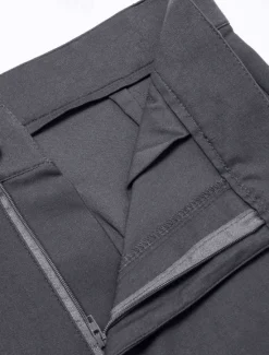 Online OUKU Men's Dress Pants Flared Pants Trousers Suit Pants Pocket Plain Comfort Breathable Full Length Outdoor Daily Going out Fashion Casual White Khaki Stretchy