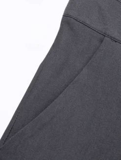 Online OUKU Men's Dress Pants Flared Pants Trousers Suit Pants Pocket Plain Comfort Breathable Full Length Outdoor Daily Going out Fashion Casual White Khaki Stretchy