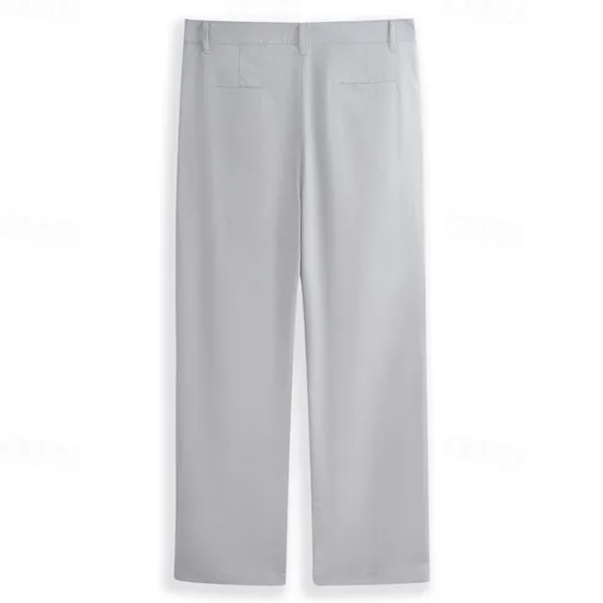 Discount OUKU Men's Dress Pants Linen Pants Trousers Summer Pants Beach Pants Plain Comfort Breathable Outdoor Daily Streetwear Stylish Casual Black White Inelastic