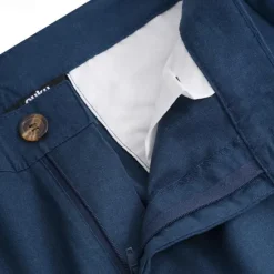 Online OUKU Men's Dress Pants Linen Pants Trousers Summer Pants Beach Pants Pocket Straight Leg Plain Comfort Breathable Outdoor Daily Streetwear Stylish Casual Black Navy Blue Inelastic
