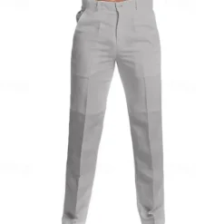 Best OUKU Men's Dress Pants Linen Pants Trousers Summer Pants Beach Pants Straight Leg Plain Comfort Outdoor Casual Daily Streetwear Stylish Black White
