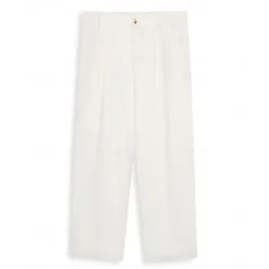 Online OUKU Men's Dress Pants Linen Pants Trousers Summer Pants Buttons Front Pocket Straight Leg Plain Comfort Breathable Casual Daily Holiday Fashion Basic White Beige