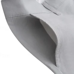 Discount OUKU Men's Dress Pants Linen Pants Trousers Summer Pants Pocket Plain Comfort Breathable Casual Daily Holiday Fashion Classic Style White Light Grey