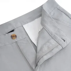 Discount OUKU Men's Dress Pants Linen Pants Trousers Summer Pants Pocket Plain Comfort Breathable Casual Daily Holiday Fashion Classic Style White Light Grey