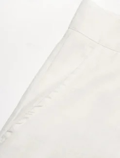 Best OUKU Men's Dress Pants Linen Pants Trousers Summer Pants Beach Pants Front Pocket Pleats Straight Leg Plain Comfort Breathable Full Length Casual Daily Holiday Fashion Basic Black White Micro-elastic