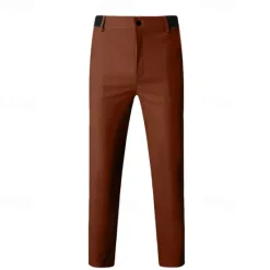 Discount OUKU Men's Dress Pants Skinny Trousers Chinos Buttons Pocket Plain Comfort Formal Party Work Fashion Classic Style Black Army Green Micro-elastic