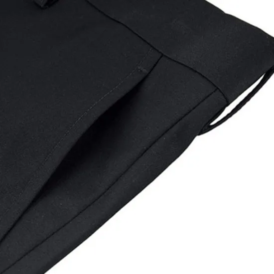 New OUKU Men's Dress Pants Trousers Chinos Casual Pants Pocket Straight Leg Plain Comfort Office Business Casual Streetwear Stylish Black Black Straight Leg