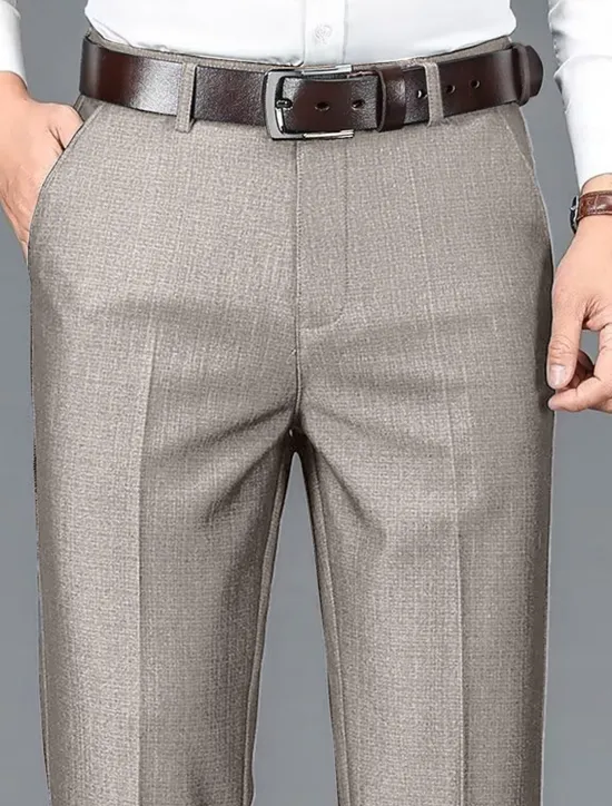 OUKU Men's Dress Pants Trousers Slacks Suit Pants Pocket Plain Comfort Breathable Wedding Outdoor Daily Fashion Casual Black Khaki